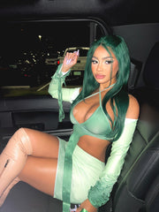 Green Ninfa skirt set